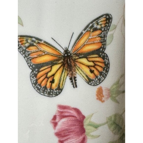 Lenox Butterfly Meadows Fine Bone China Butterfly Floral Coffee Tea Mugs Set 4 - Picture 6 of 12
